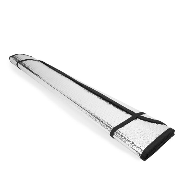 Batur - Parasol para coche de aluminio con burbuja doble cara y ribete - Negro