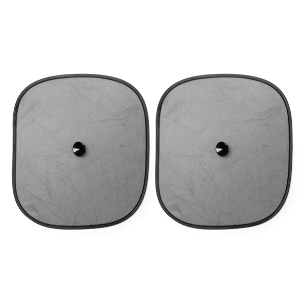 Mack - Set de 2 parasoles plegables para ventanilla para protegerte del sol - Negro