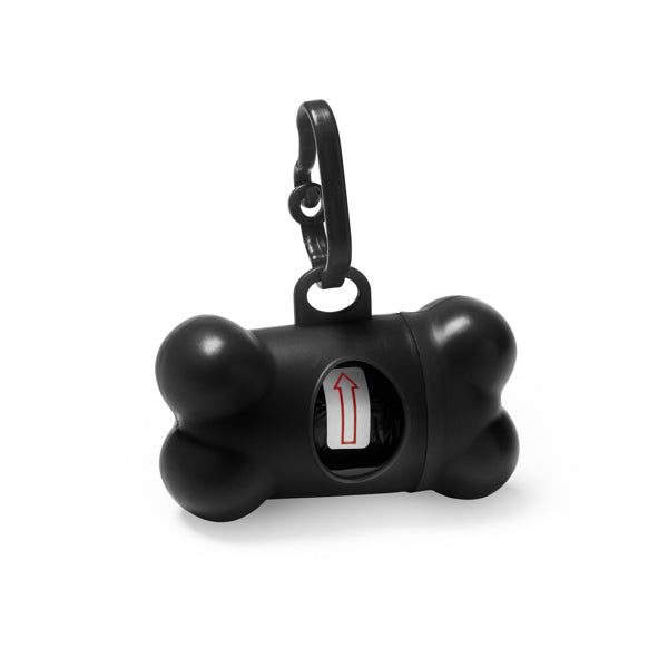 Simba - Dispensador de bolsas para mascotas con mosquetón de transporte a juego - Negro
