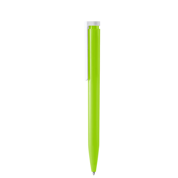Kanor - Bolígrafo con cuerpo de ABS reciclado con pulsador con clip integrado - Verde Oasis