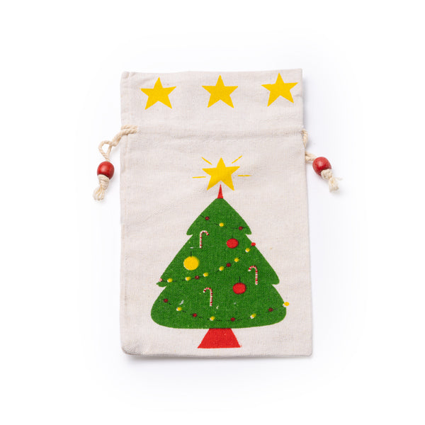 Arsuk - Bolsa para regalo 100% de algodón con diseños navideños - Arbol