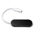Dorian - Puerto USB realizado en aluminio reciclado - Negro