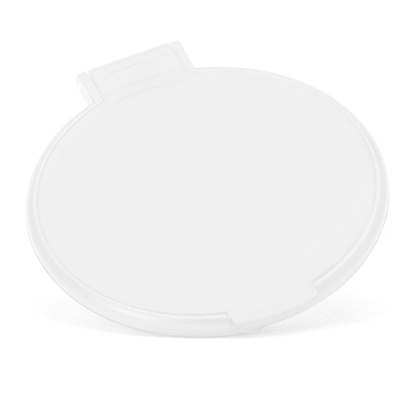 Glaze - Práctico espejo plegable de bolsillo en color liso traslúcido - Blanco