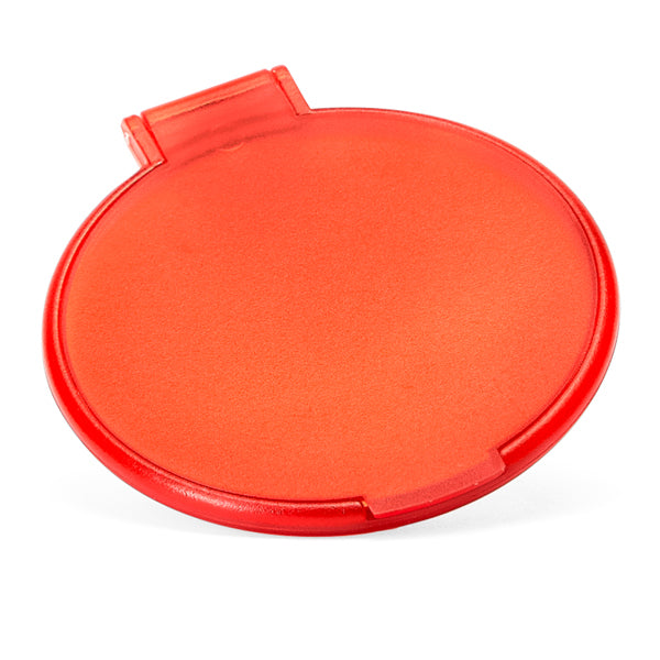 Glaze - Práctico espejo plegable de bolsillo en color liso traslúcido - Rojo