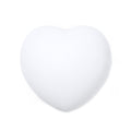 Biku - Corazón anti-estrés en color liso, con tacto suave y acabado brillante - Blanco