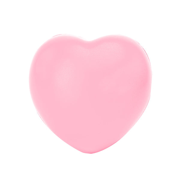 Biku - Corazón anti-estrés en color liso, con tacto suave y acabado brillante - Rosa