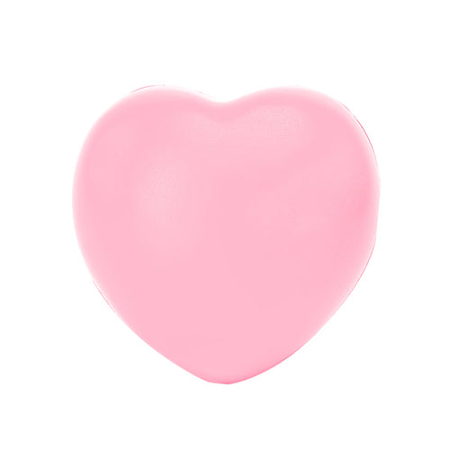 Biku - Corazón anti-estrés en color liso, con tacto suave y acabado brillante - Rosa