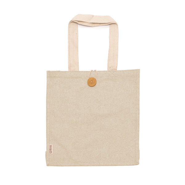 Barmer - Bolsa de algodón reciclado 300g/m² con acabado jaspeado - Crudo