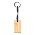 Yeste - Llavero de madera en dos formatos con resistente cordón en políester - Rectangular