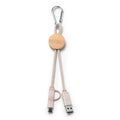 Pombas - Cable 4 en 1 con cuerpo de bambú, cable en algodón y fibra de trigo - Crudo