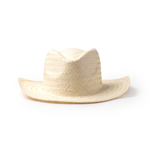 Fandon - Sombrero de paja natural con diseño liso y banda confort interior - Crudo