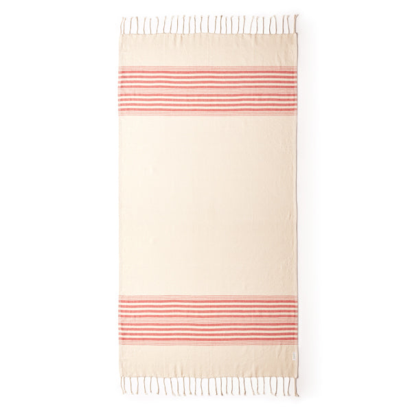 Witney - Pareo realizado en algodón orgánico de 220 g/m² - Rojo