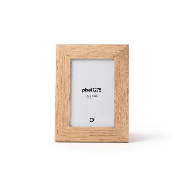 Pixel - Portafotos 10x15 en acabado en madera MDF con cristal - Crudo