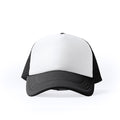Barny - Gorra de políester de 5 paneles con panel frontal acolchado en color blanco - Negro