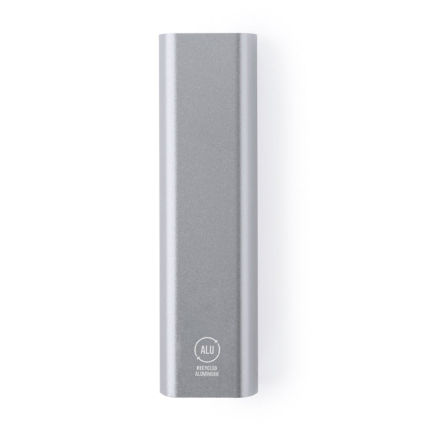 Bony - Batería externa de aluminio reciclado, con capacidad 2600mAh - Plata