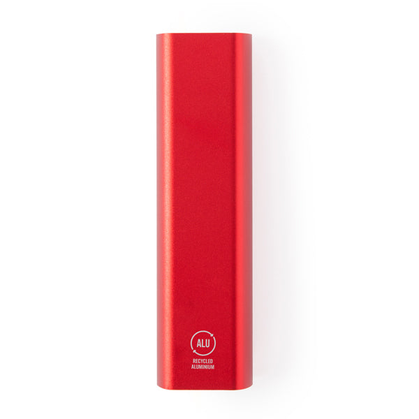 Bony - Batería externa de aluminio reciclado, con capacidad 2600mAh - Rojo