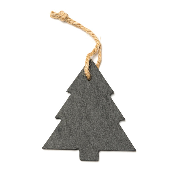 Rudolf - Adorno navideño de pizarra disponible en dos diseños: árbol y estrella - Arbol