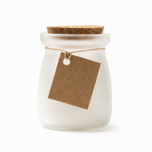 Surna - Vela aromática en recipiente de cristal y tapón de corcho - Blanco