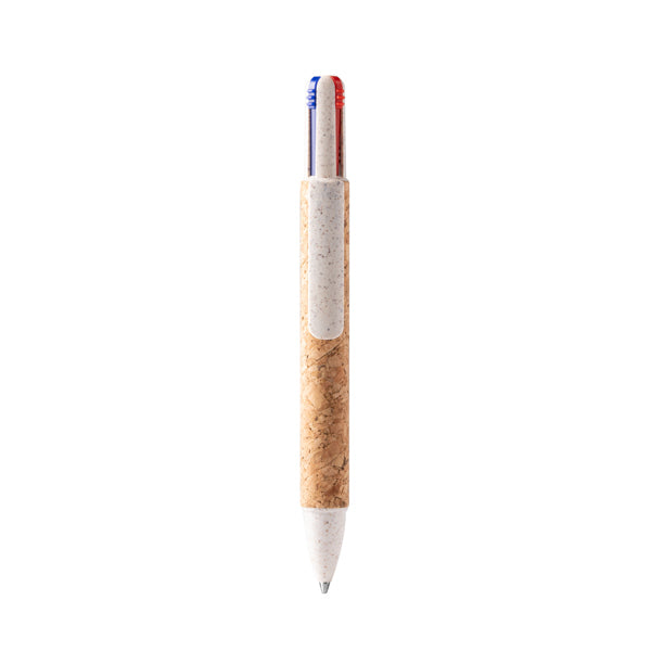 Corles - Bolígrafo de 4 tintas con pulsador retráctil - Crudo