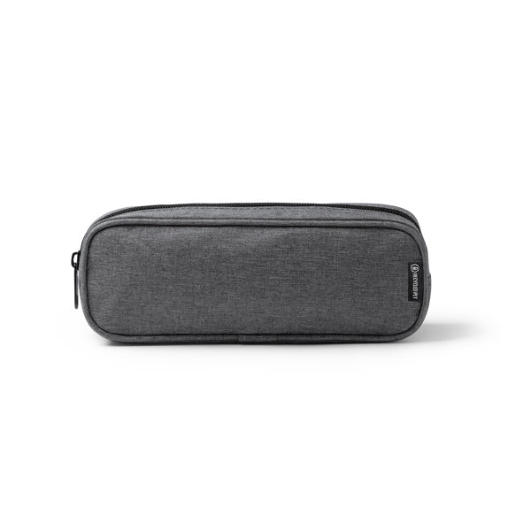 Montu - Estuche elaborado de políester reciclado RPET 300D con cierre de cremallera - Gris
