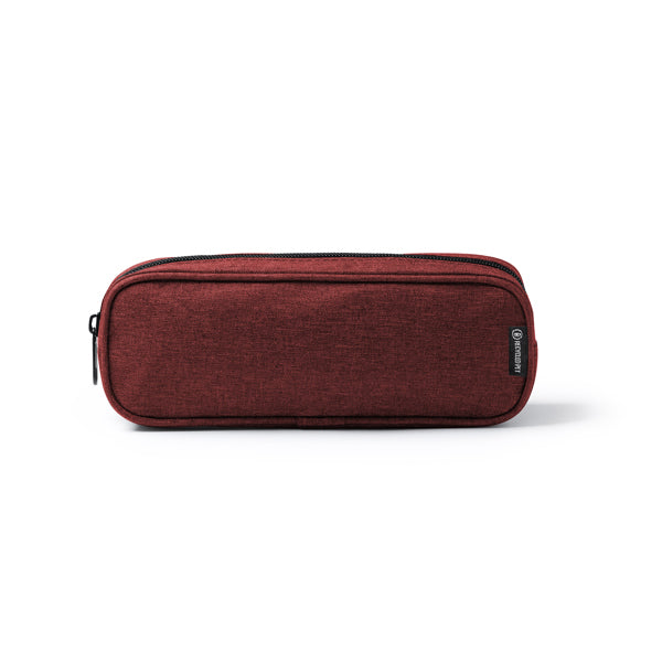 Montu - Estuche elaborado de políester reciclado RPET 300D con cierre de cremallera - Rojo