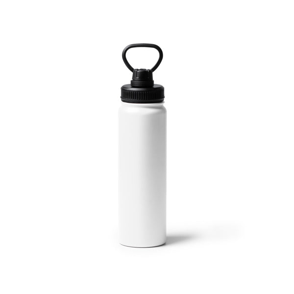 Polit - Bidón deportivo de acero inoxidable 304 de doble pared - Blanco