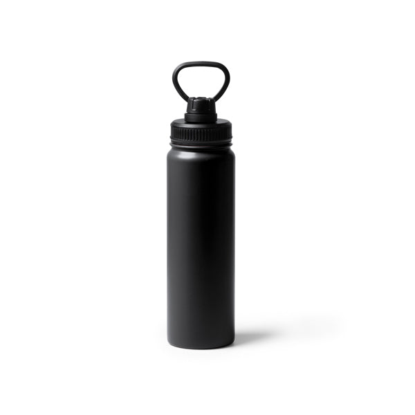 Polit - Bidón deportivo de acero inoxidable 304 de doble pared - Negro