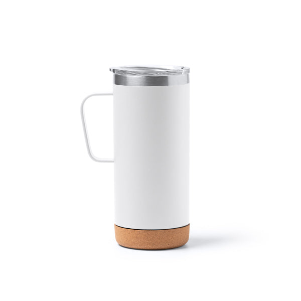Beyron - Taza de acero inoxidable reciclado de doble pared - Blanco