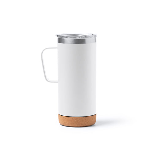 Beyron - Taza de acero inoxidable reciclado de doble pared - Blanco