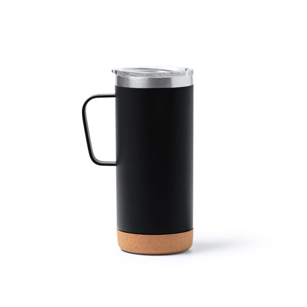 Beyron - Taza de acero inoxidable reciclado de doble pared - Negro