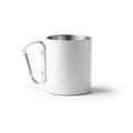 Nasik - Taza de acero reciclado 304 inoxidable de doble pared en acabado mate - Blanco