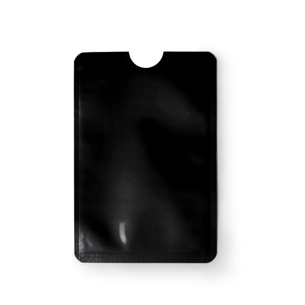 Travis - Tarjetero con sistema de seguridad RFID con acabado en aluminio - Negro