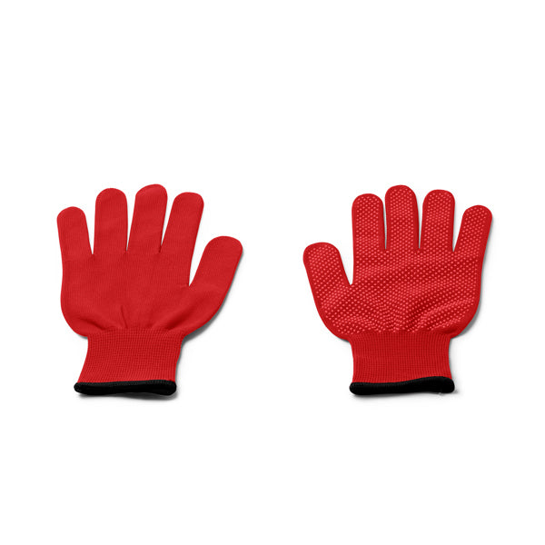 Yastin - Guantes multiuso para trabajos ligeros realizado en cómodo y elástico nylon - Rojo
