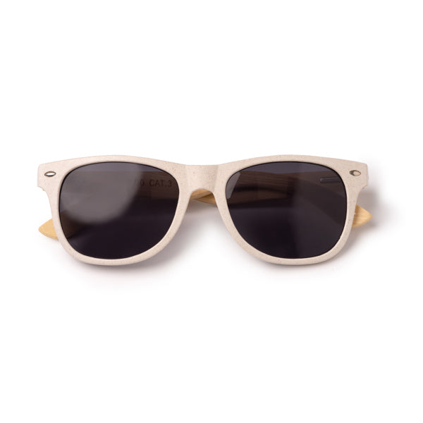 Bomer - Gafas de sol con montura realizada en fibra de trigo y varillas en bambú - Crudo