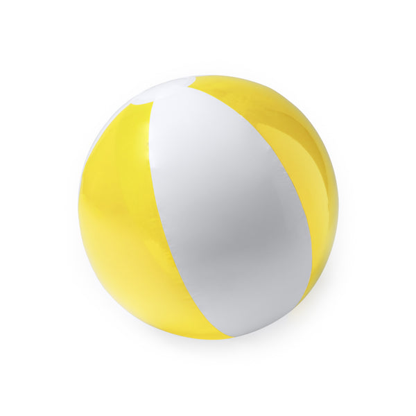 Yazos - Balón inflable de PVC combinado translúcido y sólido - Amarillo