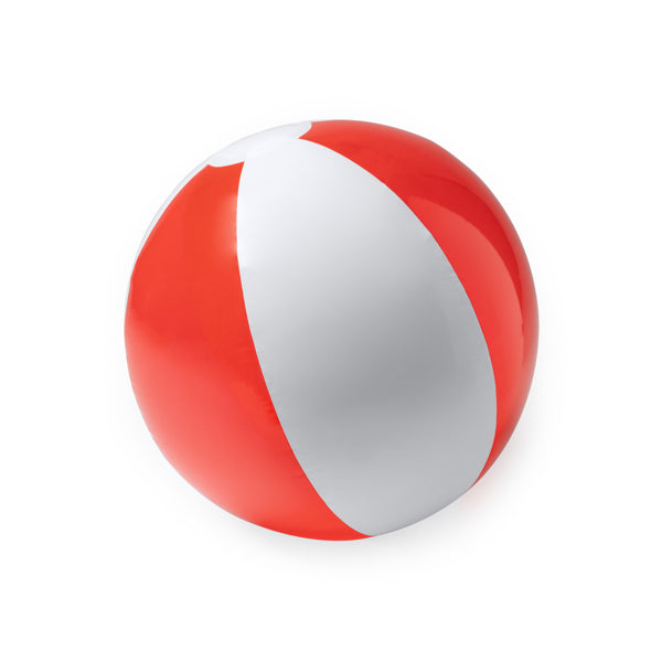 Yazos - Balón inflable de PVC combinado translúcido y sólido - Rojo