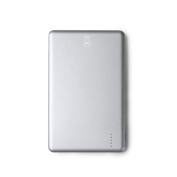 Terium - Batería externa magnética de 5000 mAh, elaborada en de aluminio reciclado - Plata