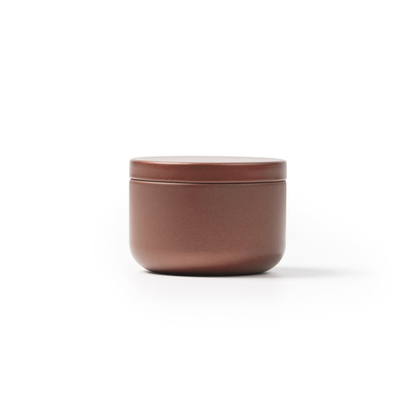 Gento - Vela aromática presentada en un elegante recipiente metálico redondo - Rosa Dorado