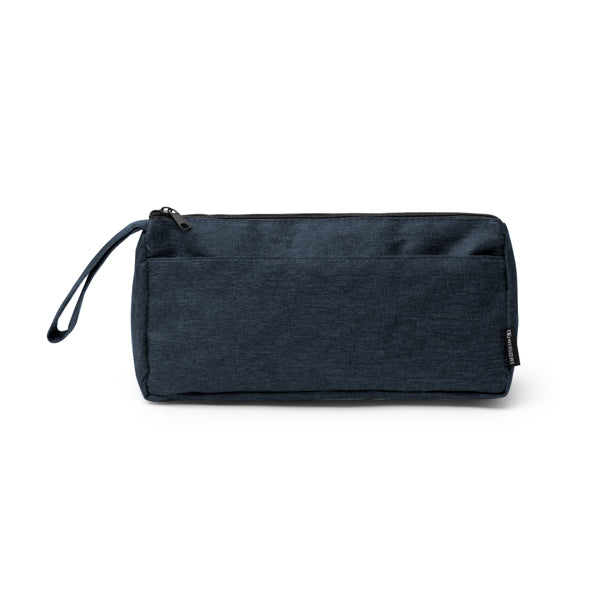 Yulia - Estuche triangular realizado en 300D RPET con diseño vigoré - Denim Vigore