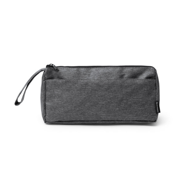 Yulia - Estuche triangular realizado en 300D RPET con diseño vigoré - Gris Vigore
