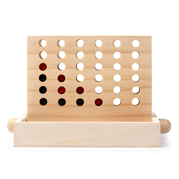 Vicos - Juego de 4 en raya hecho de madera - Crudo