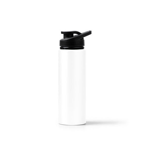 Raiden - Bidón de aluminio reciclado con acabado metalizado - Blanco