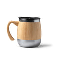 Marly - Taza de acero inoxidable 304 de doble pared con exterior en bambú - Crudo