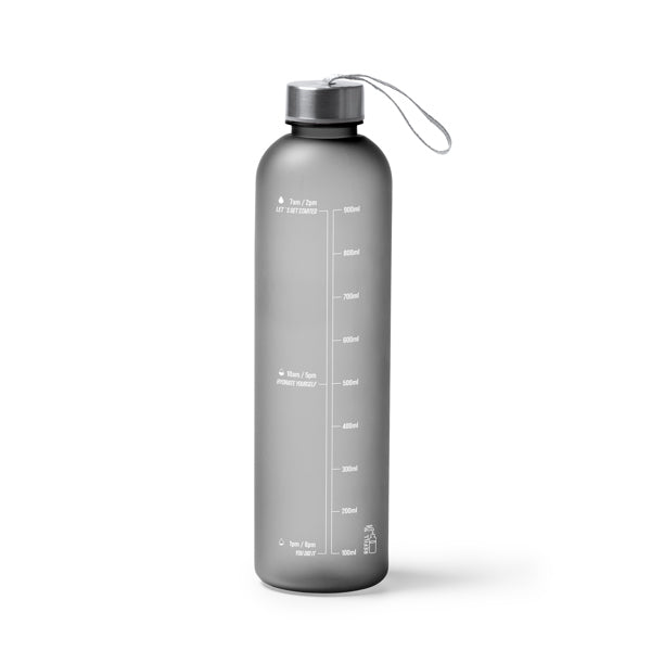 Yoger - Bidón de PCTG con cuerpo translúcido, con capacidad para 1L - Negro