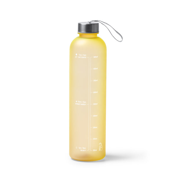 Yoger - Bidón de PCTG con cuerpo translúcido, con capacidad para 1L - Amarillo