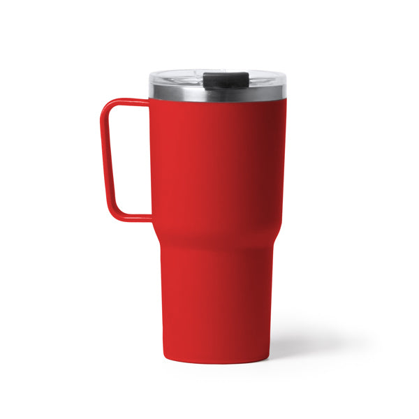 Kencher - Taza de doble capa, acero inoxidable 304 y PP - Rojo