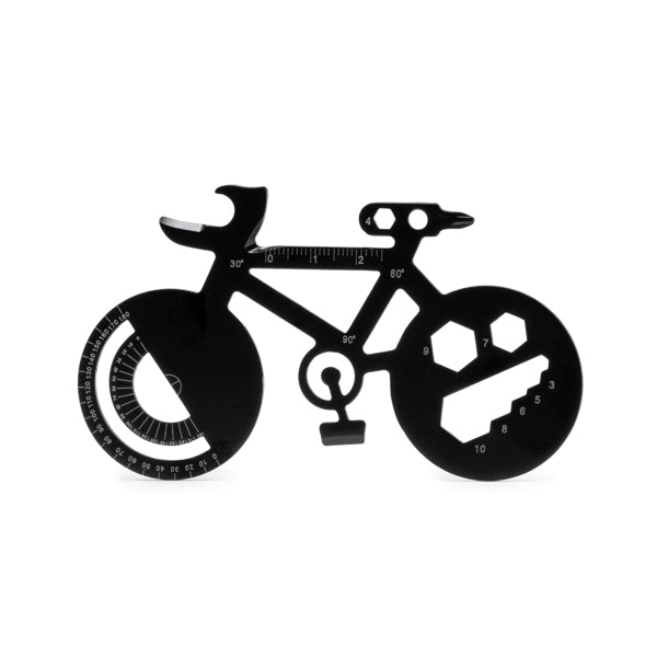 Nibali - Multiherramientas de acero inoxidable con forma de bicicleta - Negro