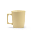 Dunlok - Taza de cerámica de diseño y con asa grande cuadrada - Beige