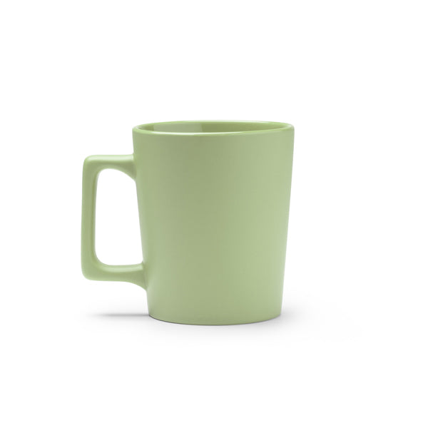 Dunlok - Taza de cerámica de diseño y con asa grande cuadrada - Verde Salvia