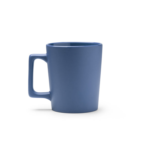 Dunlok - Taza de cerámica de diseño y con asa grande cuadrada - Azul Profundo